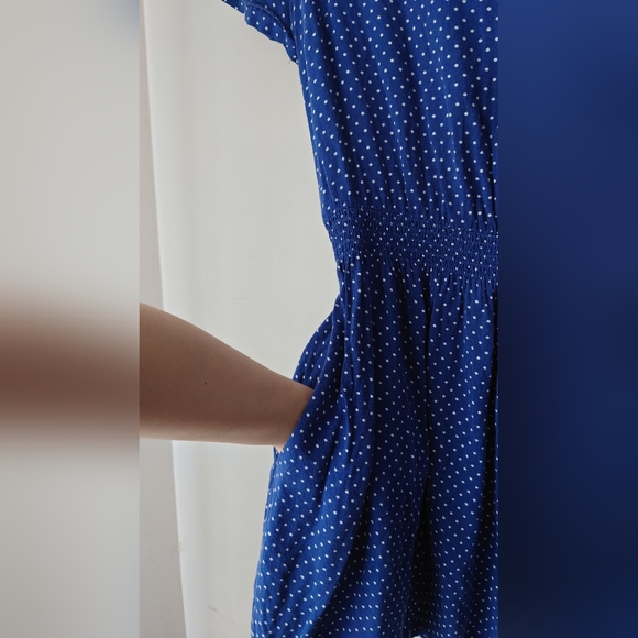 H&M Divided Blue Polkadot Mini Dress - Picture 3 of 6